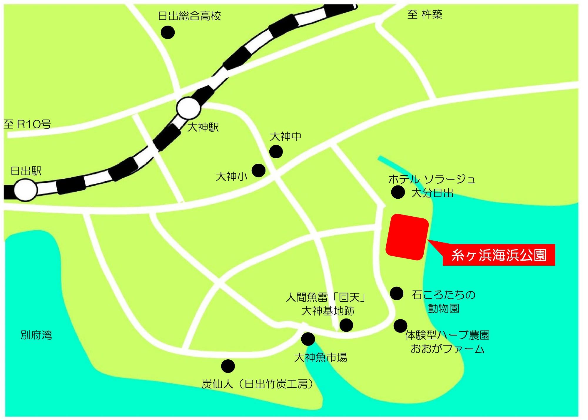 糸ヶ浜海浜公園　位置図