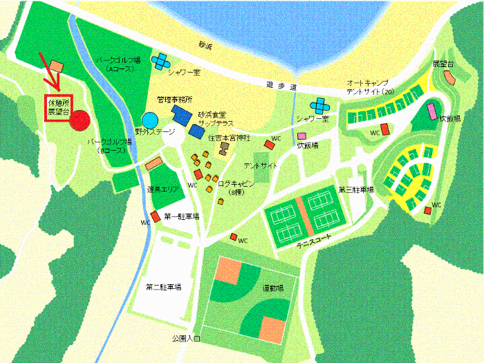 糸ヶ浜海浜公園 園内地図