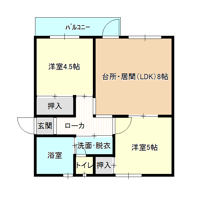 日出町辻間住宅の間取り図